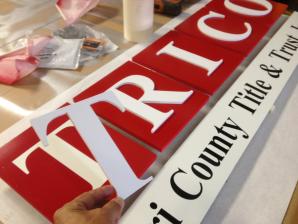 3D letters sign project example 1